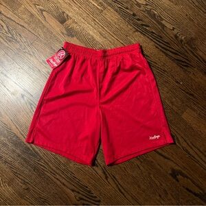 NWT Vintage Rawlings Basketball Athletic Shorts Men’s Medium 100% Nylon Red
